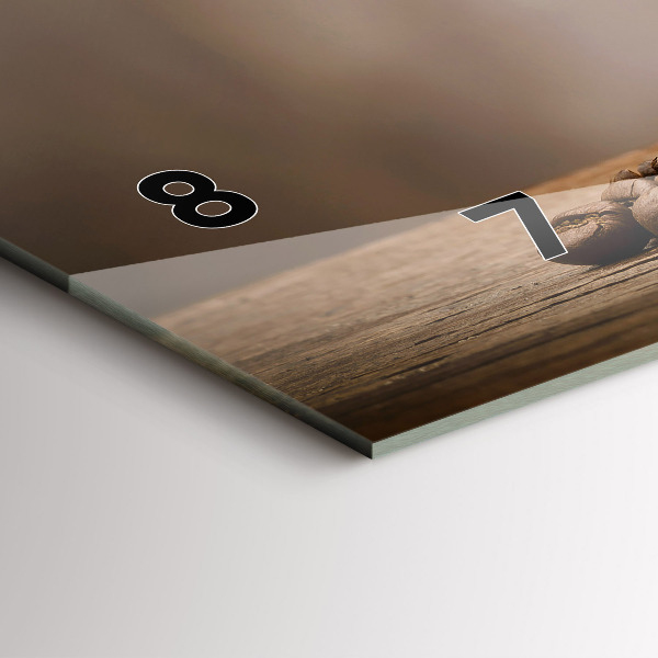 Horizontal wall clock A cup of coffee