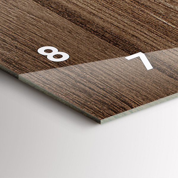 Horizontal wall clock Dark wood