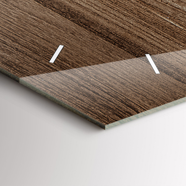 Horizontal wall clock Dark wood