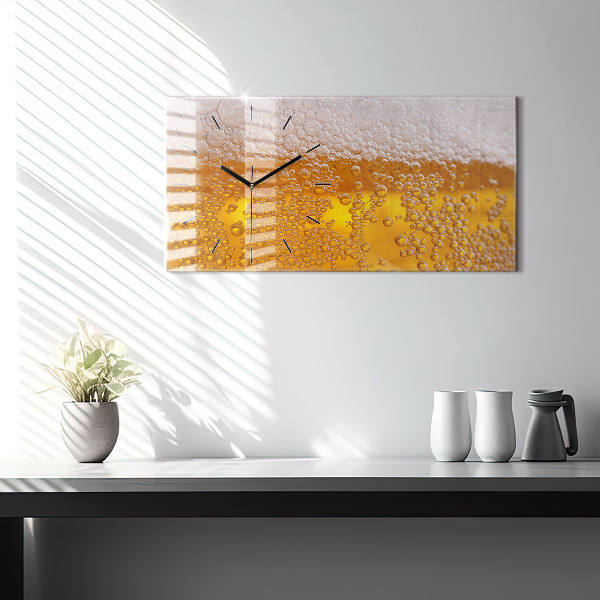 Horizontal wall clock Beer