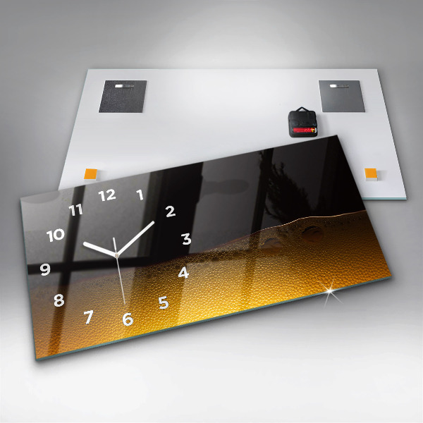 Horizontal wall clock Orange juice
