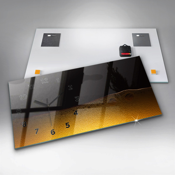 Horizontal wall clock Orange juice