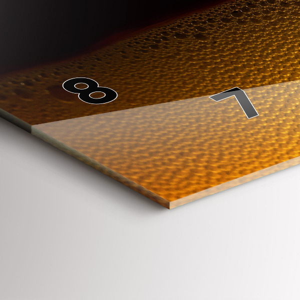 Horizontal wall clock Orange juice