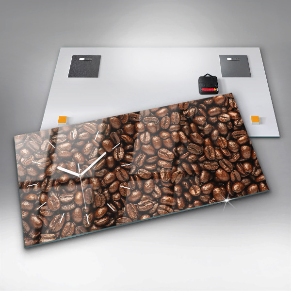 Horizontal wall clock Coffee beans