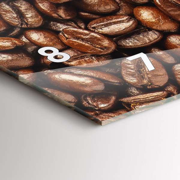 Horizontal wall clock Coffee beans