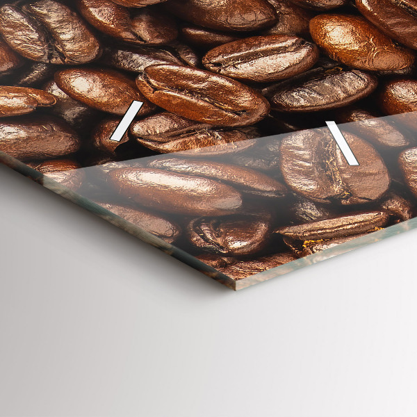 Horizontal wall clock Coffee beans