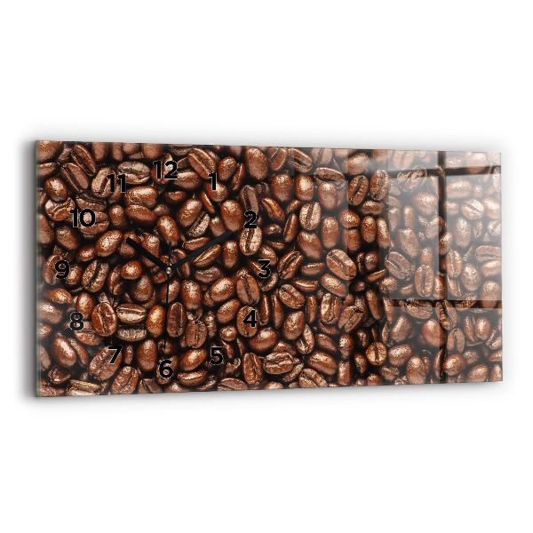 Horizontal wall clock Coffee beans