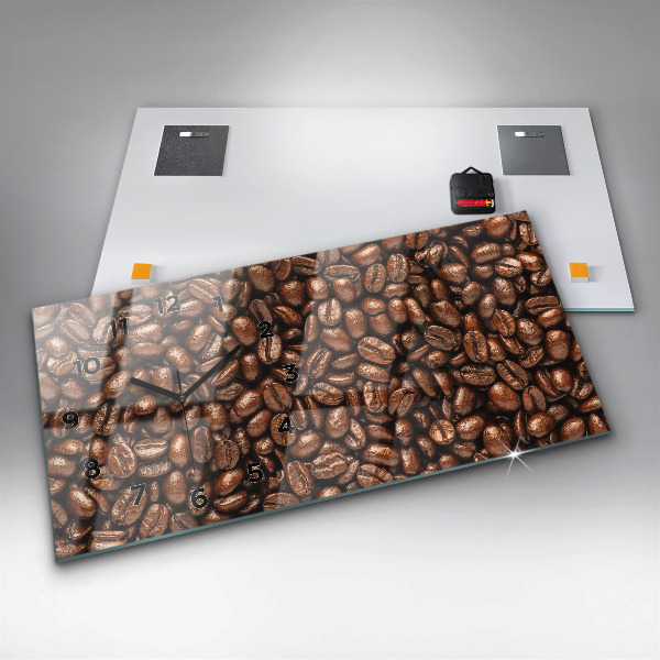 Horizontal wall clock Coffee beans