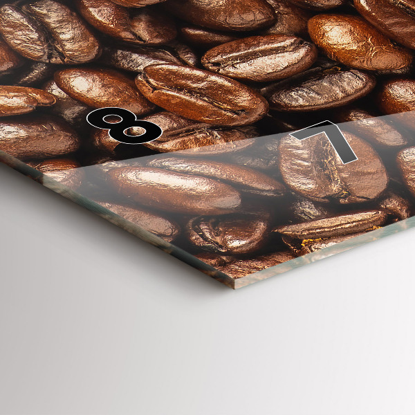 Horizontal wall clock Coffee beans