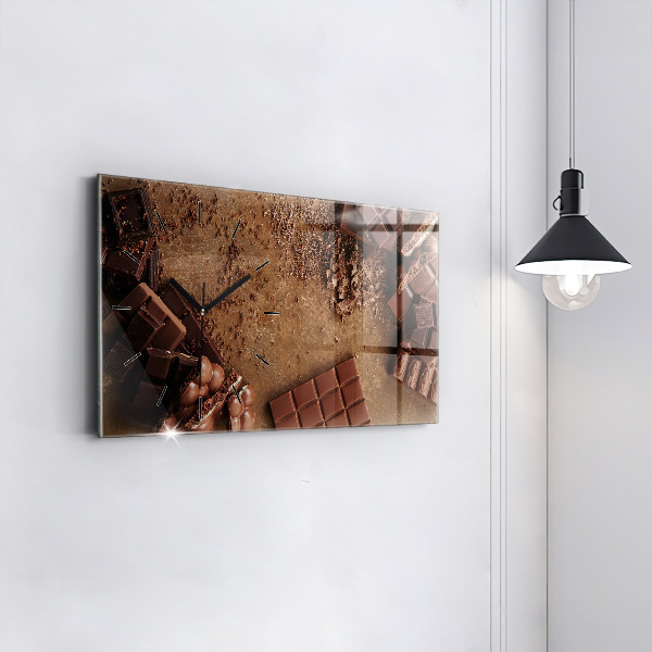Horizontal wall clock Chocolate bars