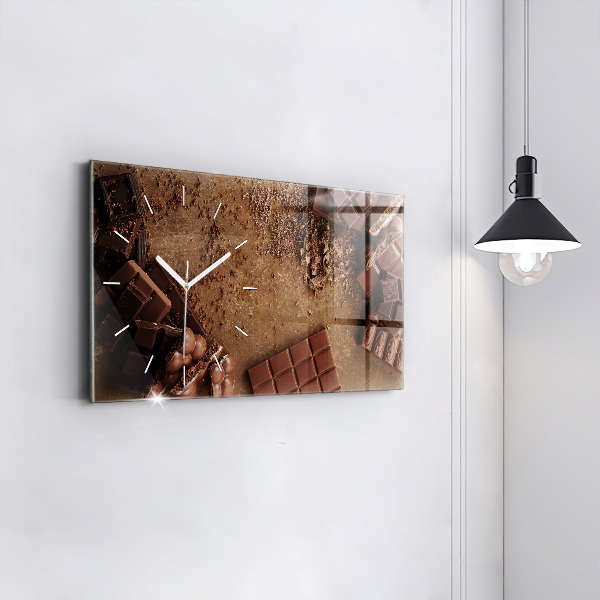 Horizontal wall clock Chocolate bars