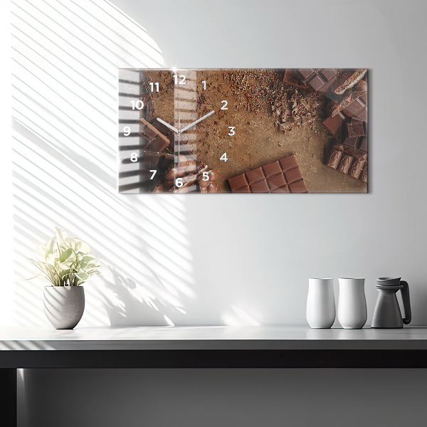 Horizontal wall clock Chocolate bars
