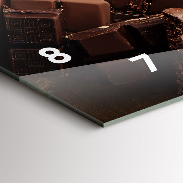 Horizontal wall clock Chocolate bars