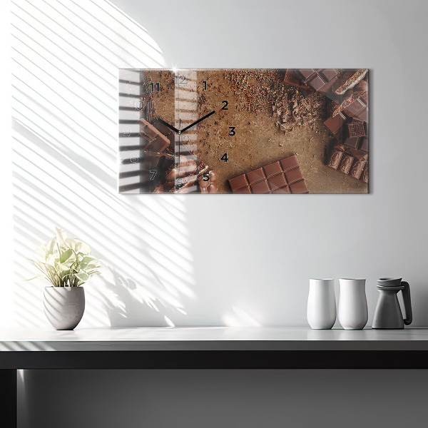 Horizontal wall clock Chocolate bars
