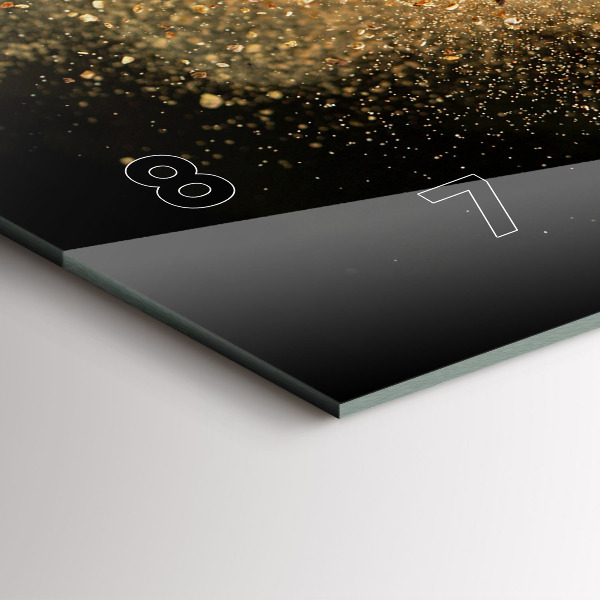 Horizontal wall clock Spices scattered