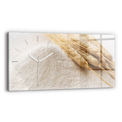Horizontal wall clock Flour