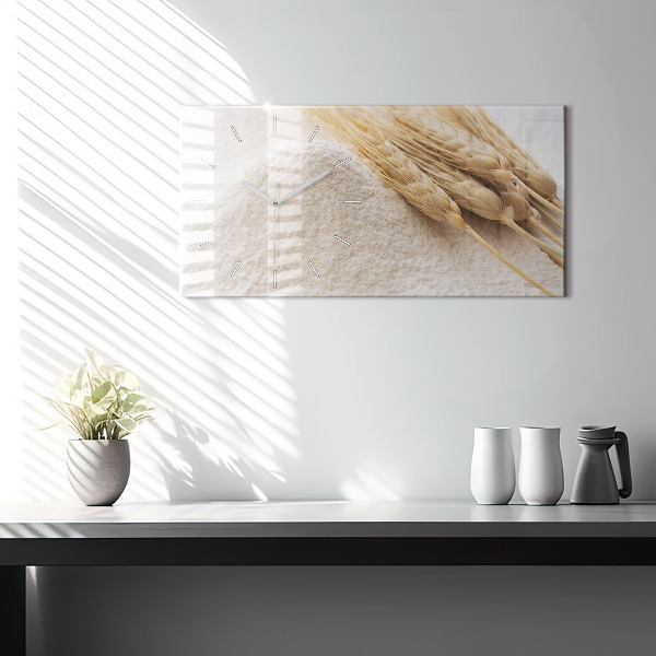 Horizontal wall clock Flour