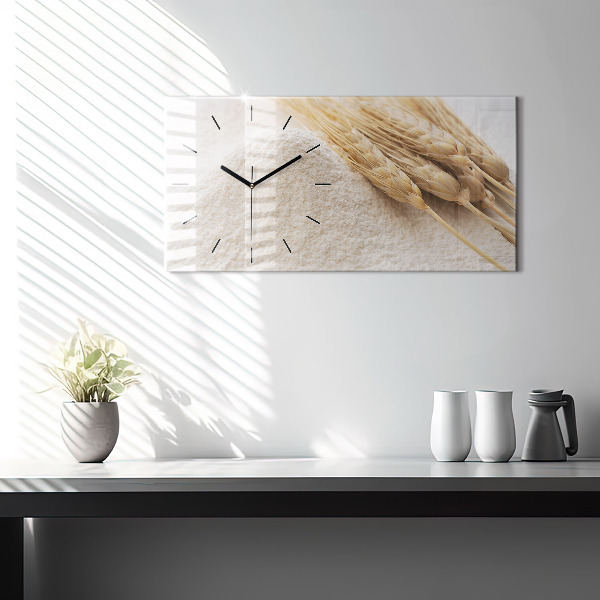 Horizontal wall clock Flour