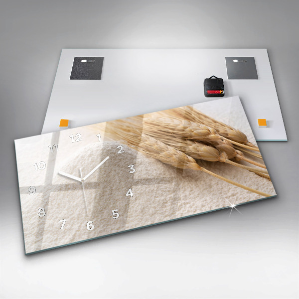 Horizontal wall clock Flour