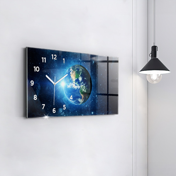 Horizontal wall clock Earth and Galaxy – NASA