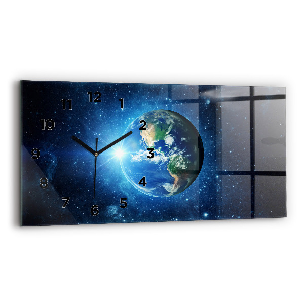 Horizontal wall clock Earth and Galaxy – NASA