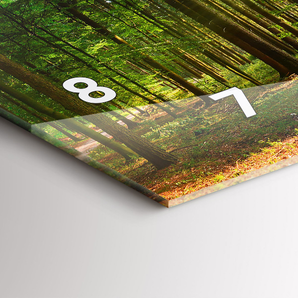 Horizontal wall clock Forest sunrise