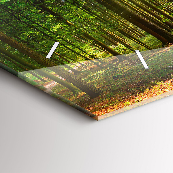 Horizontal wall clock Forest sunrise