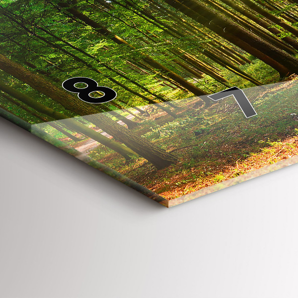 Horizontal wall clock Forest sunrise