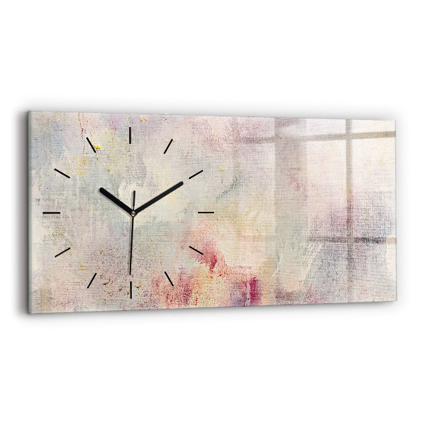 Horizontal wall clock Painted abstraction