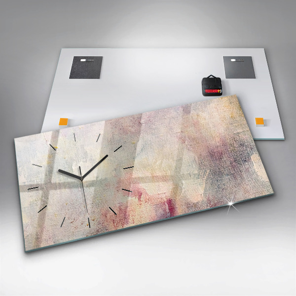 Horizontal wall clock Painted abstraction