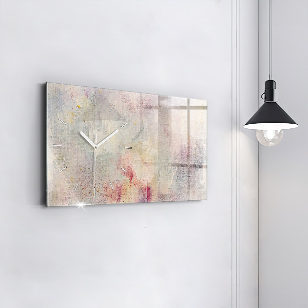 Horizontal wall clock Painted abstraction