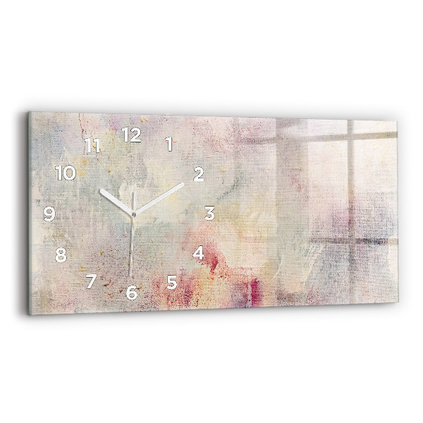 Horizontal wall clock Painted abstraction