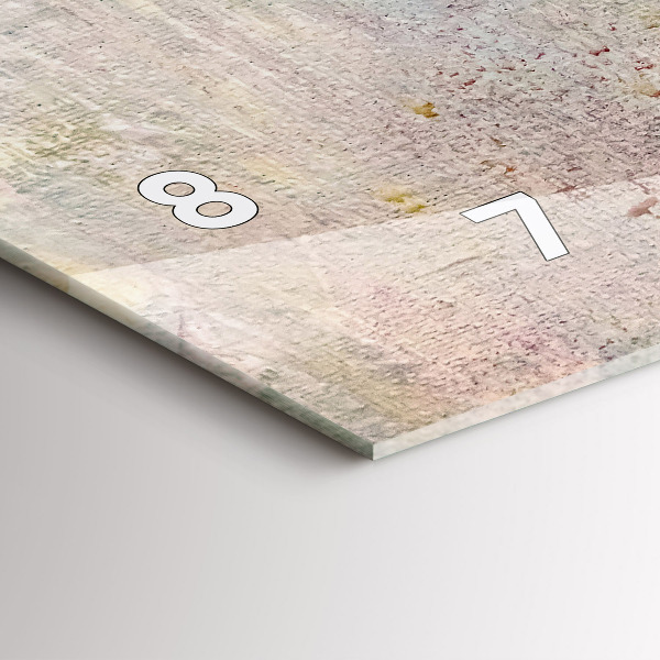 Horizontal wall clock Painted abstraction