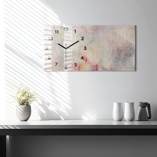 Horizontal wall clock Painted abstraction