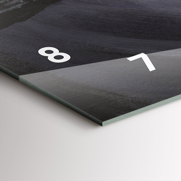 Horizontal wall clock Raven in the moonlight