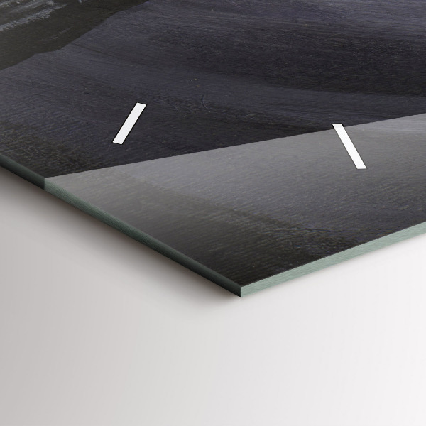 Horizontal wall clock Raven in the moonlight