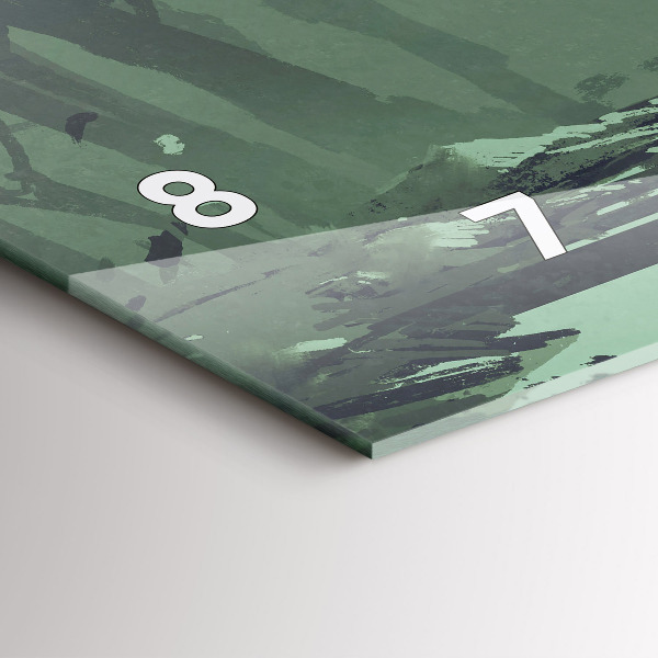 Horizontal wall clock Samurai in the forest