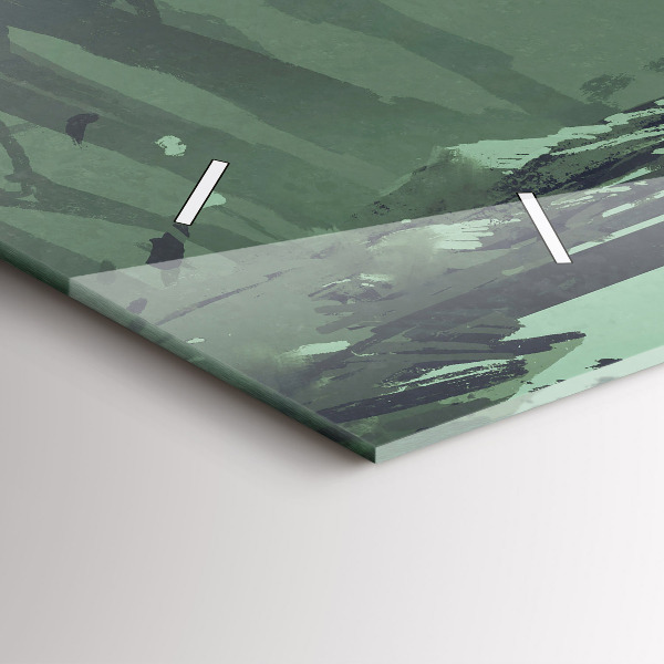 Horizontal wall clock Samurai in the forest