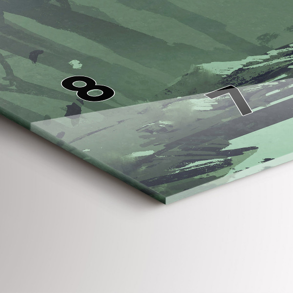 Horizontal wall clock Samurai in the forest