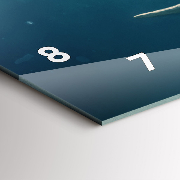 Horizontal wall clock Swimming elephant in the ocean