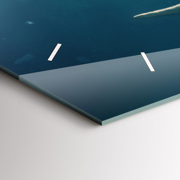 Horizontal wall clock Swimming elephant in the ocean