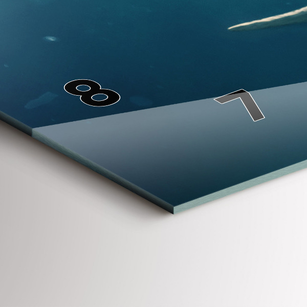 Horizontal wall clock Swimming elephant in the ocean