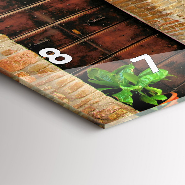 Horizontal wall clock A picturesque street