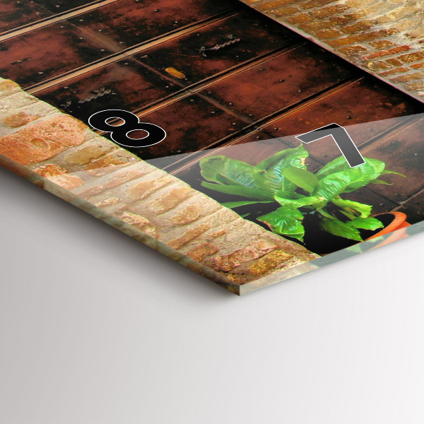 Horizontal wall clock A picturesque street