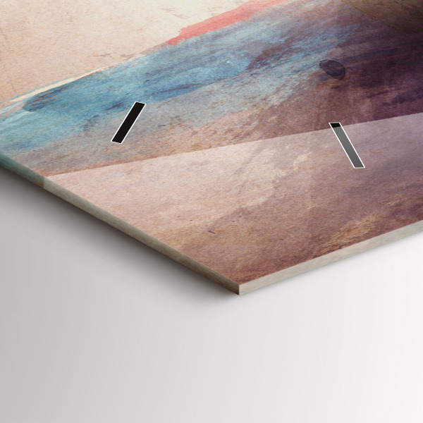 Horizontal wall clock Abstract portrait of a woman