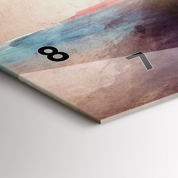 Horizontal wall clock Abstract portrait of a woman