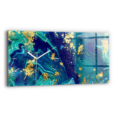 Horizontal wall clock Modern abstraction