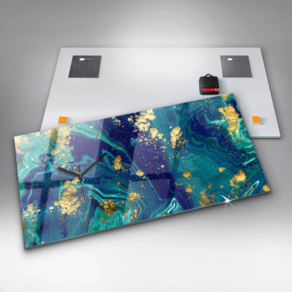 Horizontal wall clock Modern abstraction