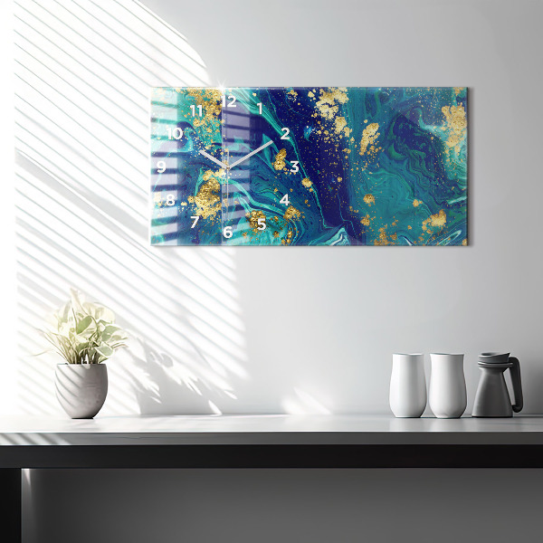 Horizontal wall clock Modern abstraction