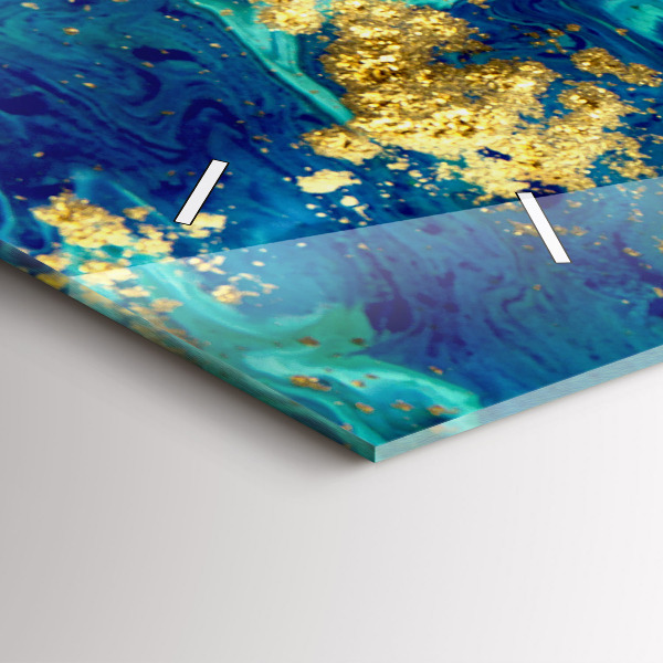 Horizontal wall clock Modern abstraction